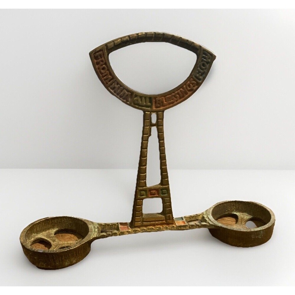 Vintage 1969  Terra Sancta Guild Brass Candle Holder
